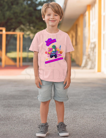 Crush Kindergarten Shirt – Custom Grade Youth T-Shirt | Cute Dino Monster Truck Tee