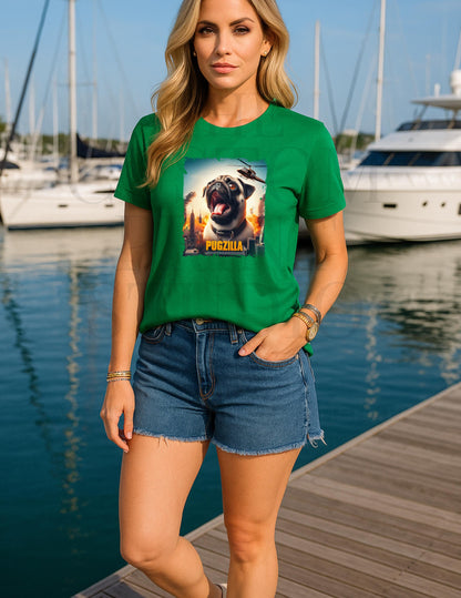 Funny Dog T-Shirt – Pugzilla Parody Tee | Retro 90s Style Dog Lover Shirt