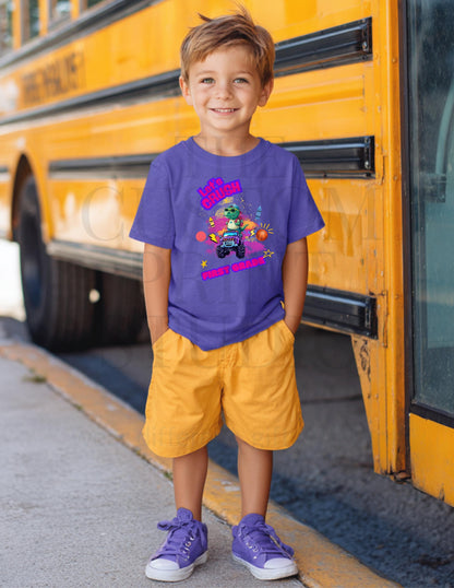 First Grade Dinosaur Tee - Youth Monster Truck Shirt | Soft Cotton Kids Tee