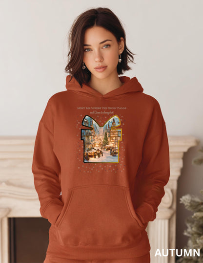 Christmas Hoodie Sweatshirt – Cozy Winter Hoodie With German Village Market Design
