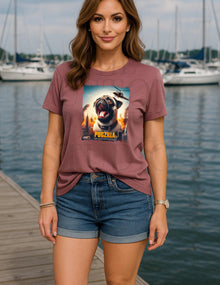 Funny Dog T-Shirt – Pugzilla Parody Tee | Retro 90s Style Dog Lover Shirt