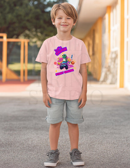 First Grade Dinosaur Tee - Youth Monster Truck Shirt | Soft Cotton Kids Tee