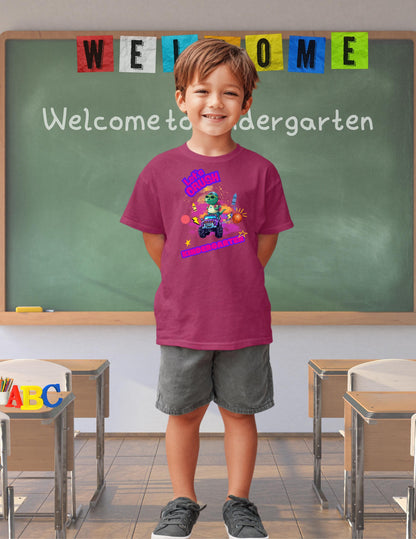 Crush Kindergarten Shirt – Custom Grade Youth T-Shirt | Cute Dino Monster Truck Tee