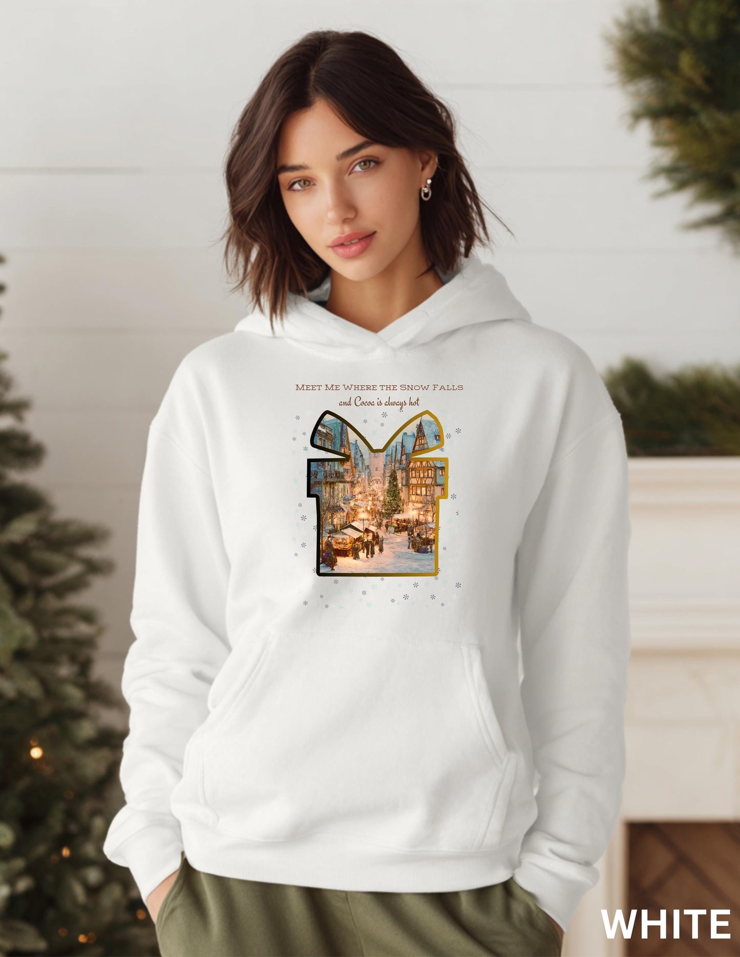 Christmas Hoodie Sweatshirt – Cozy Winter Hoodie With German Village Market Design