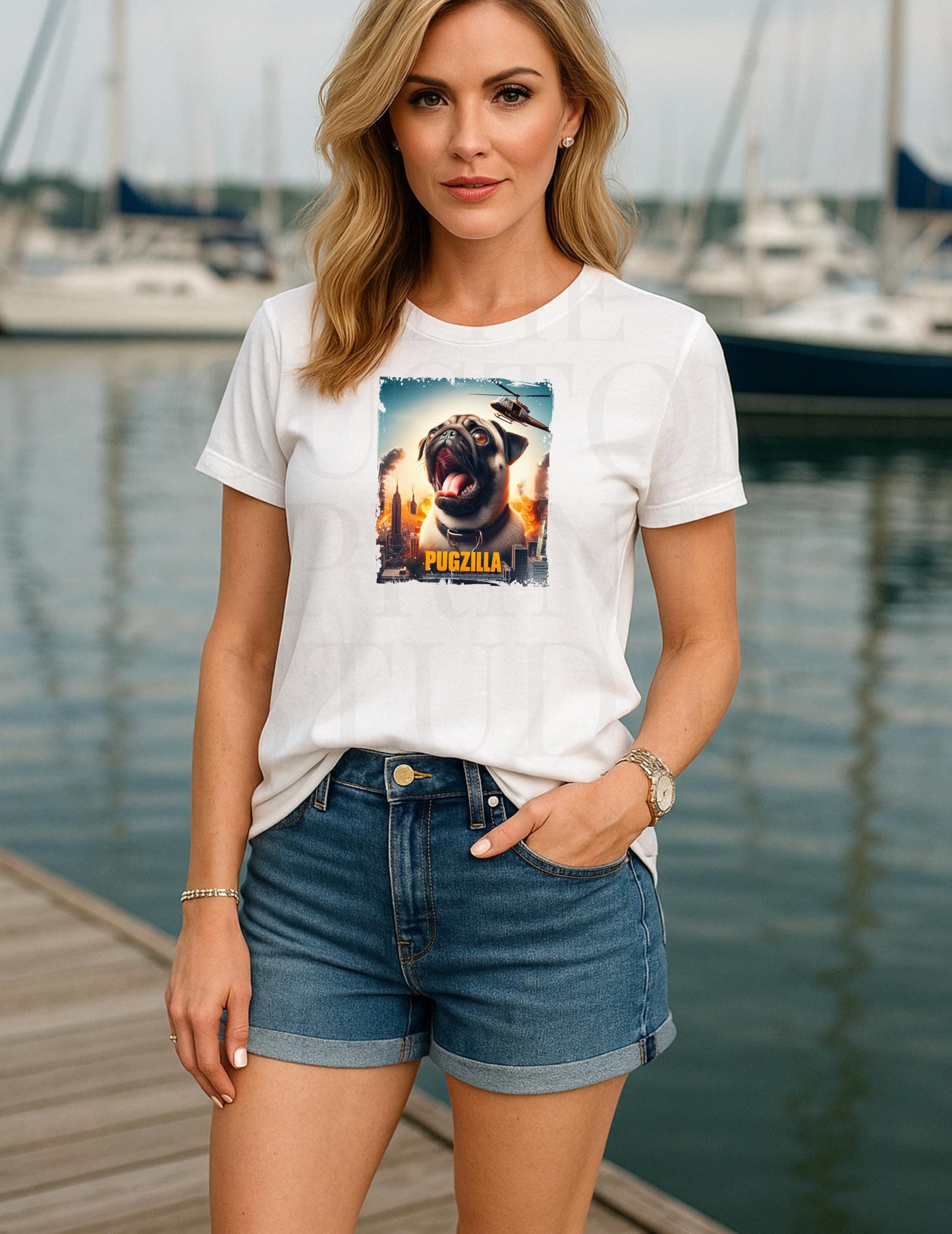 Funny Dog T-Shirt – Pugzilla Parody Tee | Retro 90s Style Dog Lover Shirt