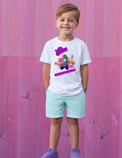 Crush Kindergarten Shirt – Custom Grade Youth T-Shirt | Cute Dino Monster Truck Tee