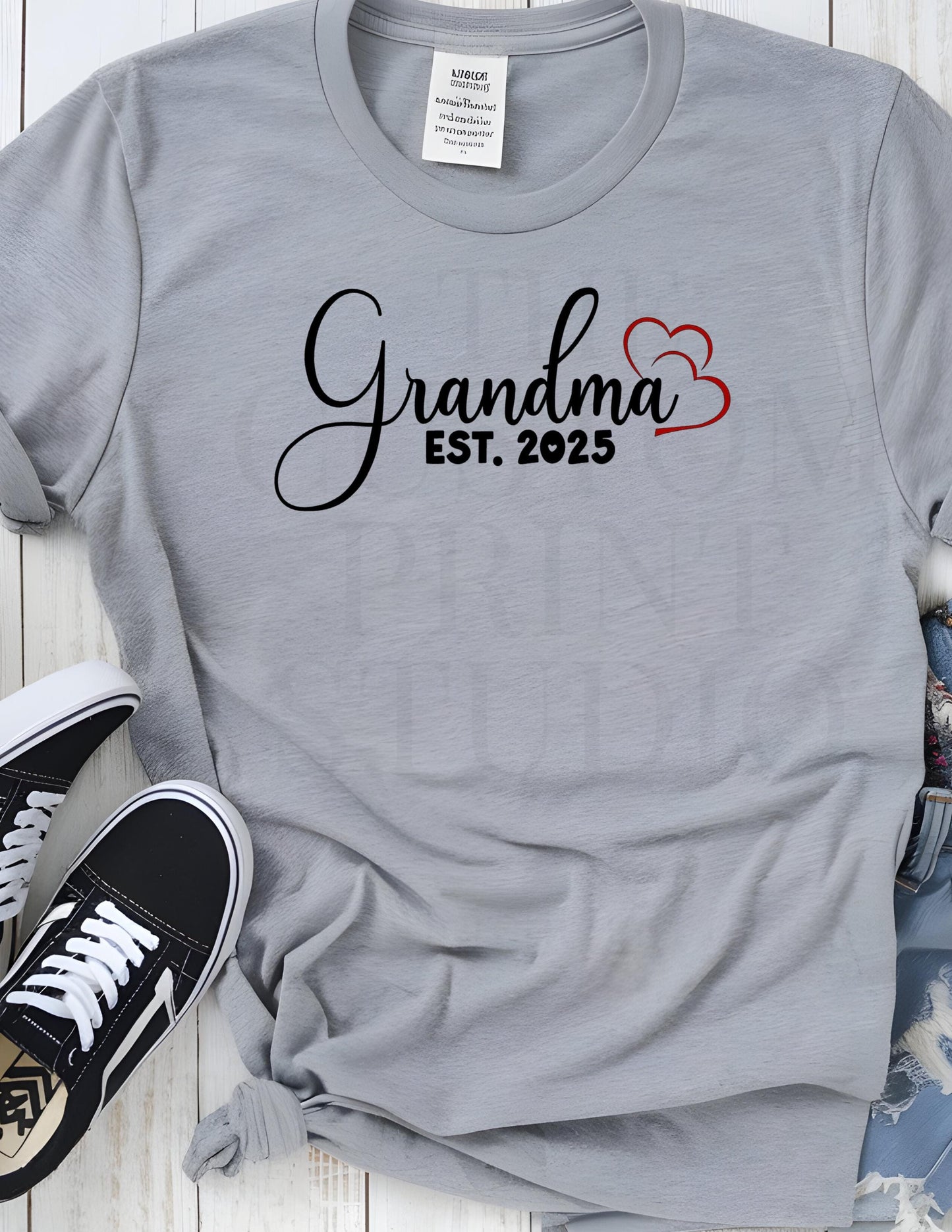 Custom Grandma T-Shirt – Personalized Birth Year Tee | Comfortable Cotton Gift