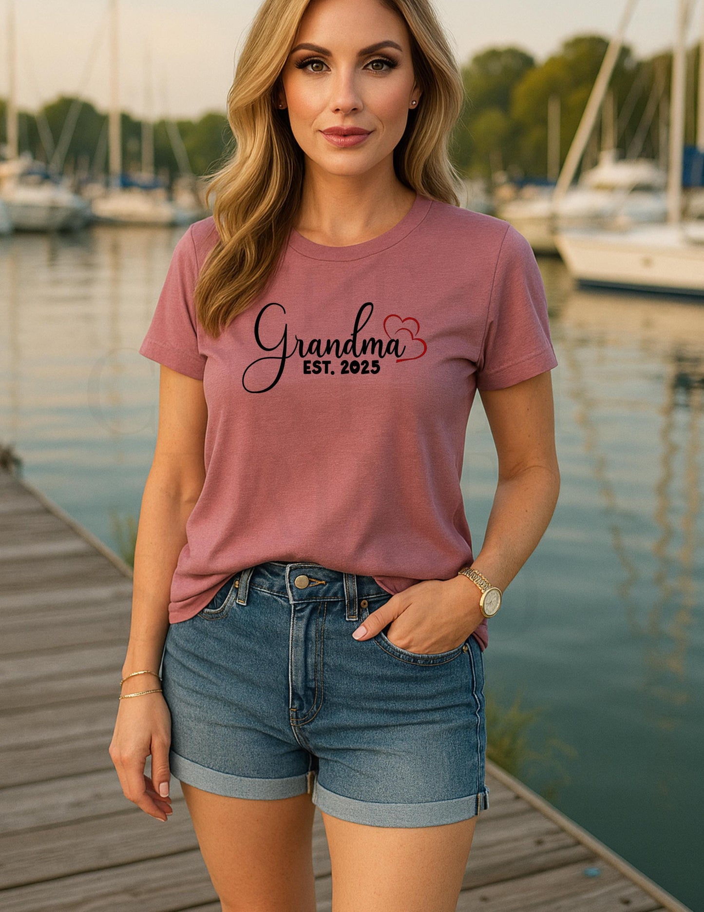 Custom Grandma T-Shirt – Personalized Birth Year Tee | Comfortable Cotton Gift