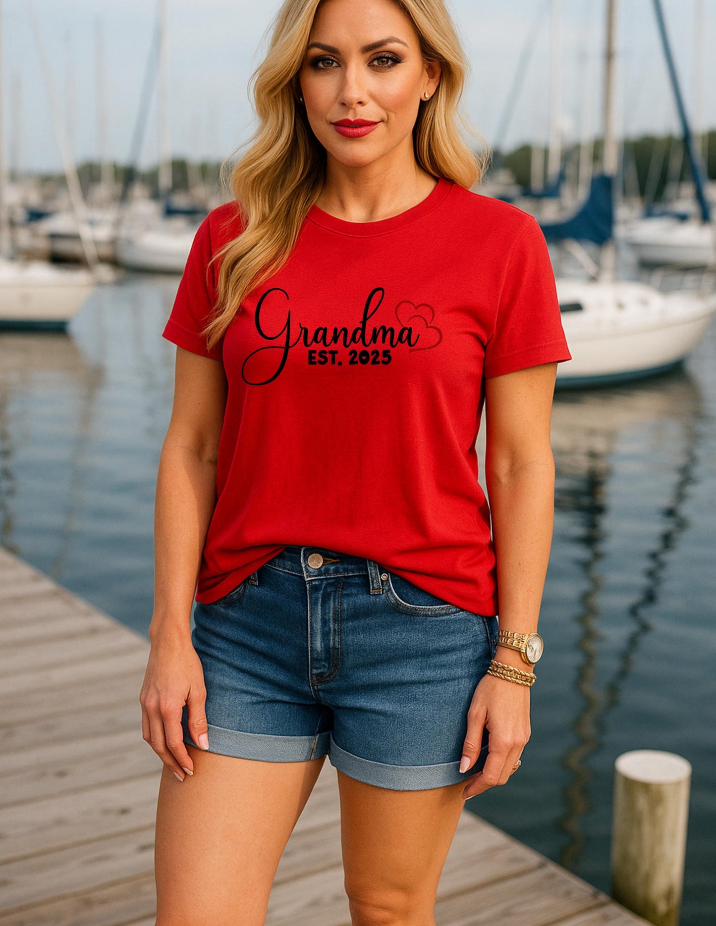 Custom Grandma T-Shirt – Personalized Birth Year Tee | Comfortable Cotton Gift