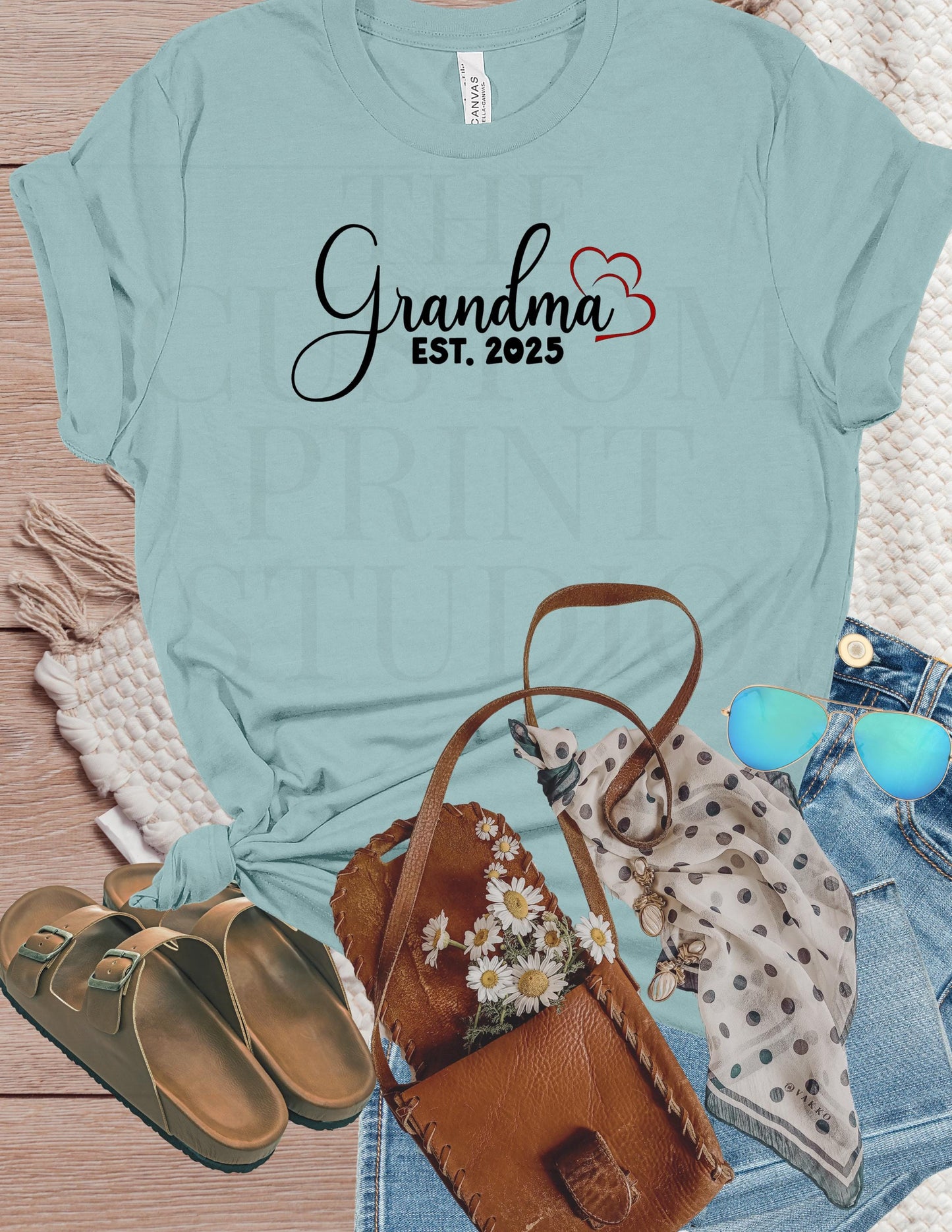 Custom Grandma T-Shirt – Personalized Birth Year Tee | Comfortable Cotton Gift