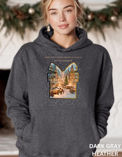 Christmas Hoodie Sweatshirt – Cozy Winter Hoodie With German Village Market Design