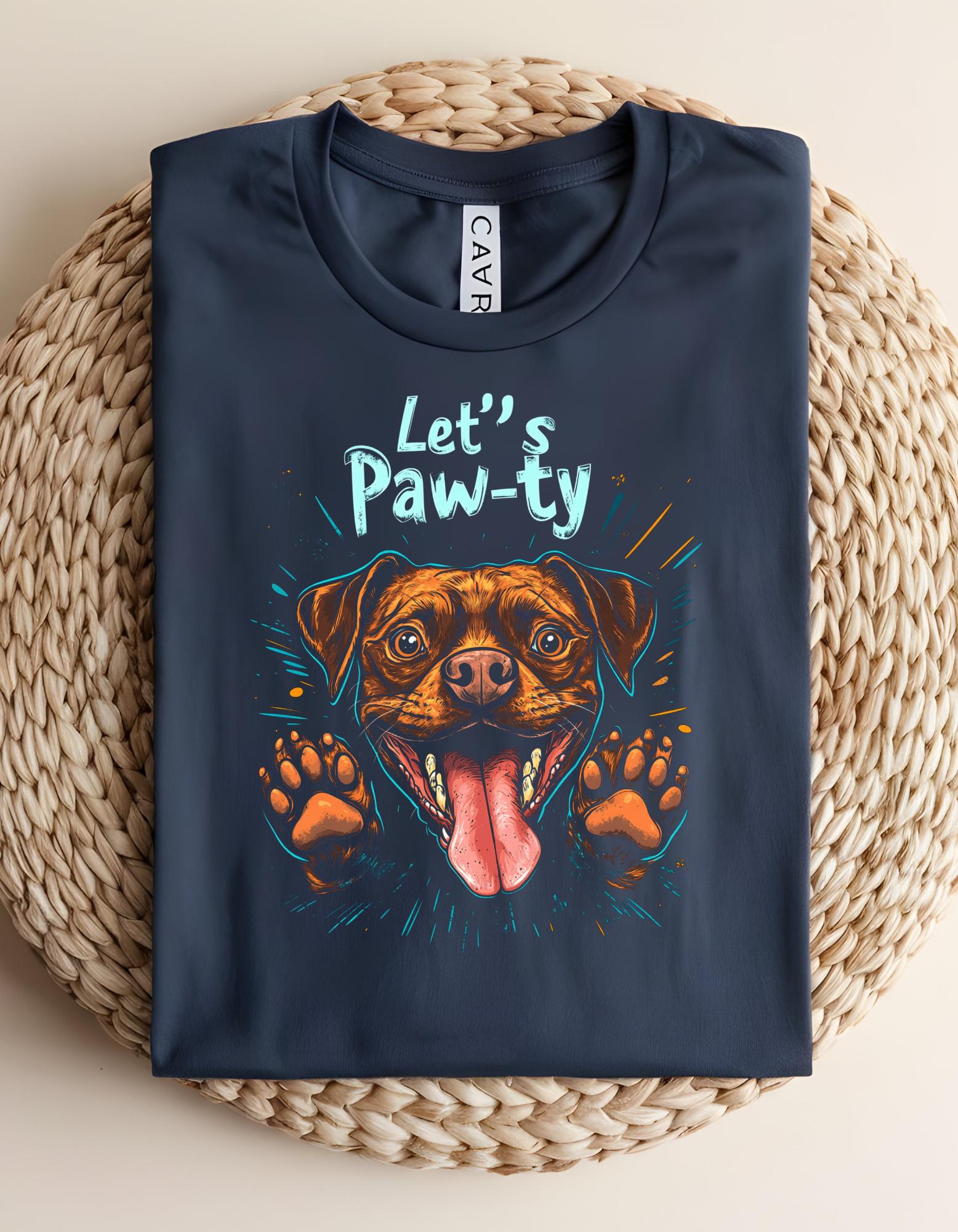 Retro Dog T-Shirt: Neon Pastel Paw-ty Graphic Tee for Dog Lovers