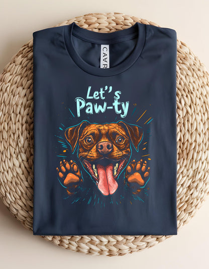 Retro Dog T-Shirt: Neon Pastel Paw-ty Graphic Tee for Dog Lovers