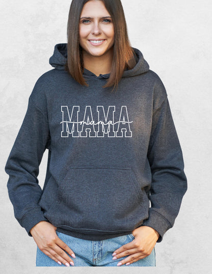Personalized Mama Hoodie: Custom Kid Name Sleeve, New Mom Gift Birthday Gift