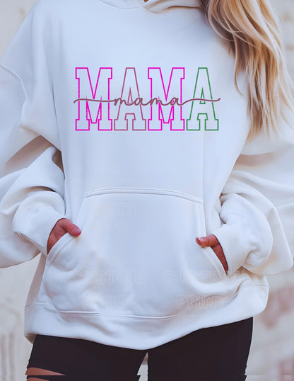 Custom Mama Hoodie: Personalized Kid Name Sleeve, New Mom Gift, Valentines Day Gift