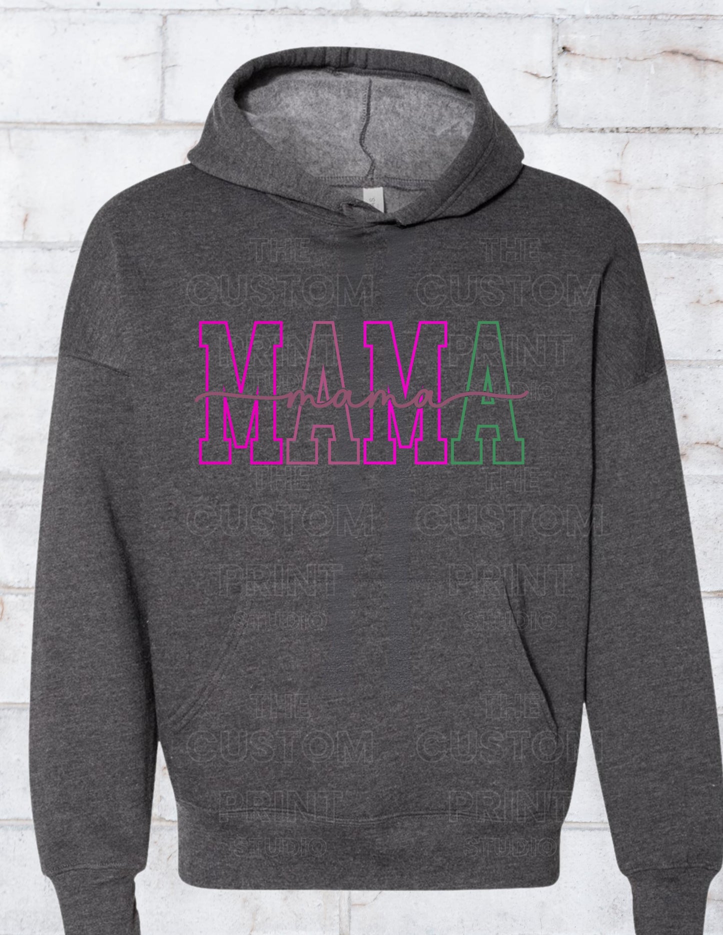 Custom Mama Hoodie: Personalized Kid Name Sleeve, New Mom Gift, Valentines Day Gift