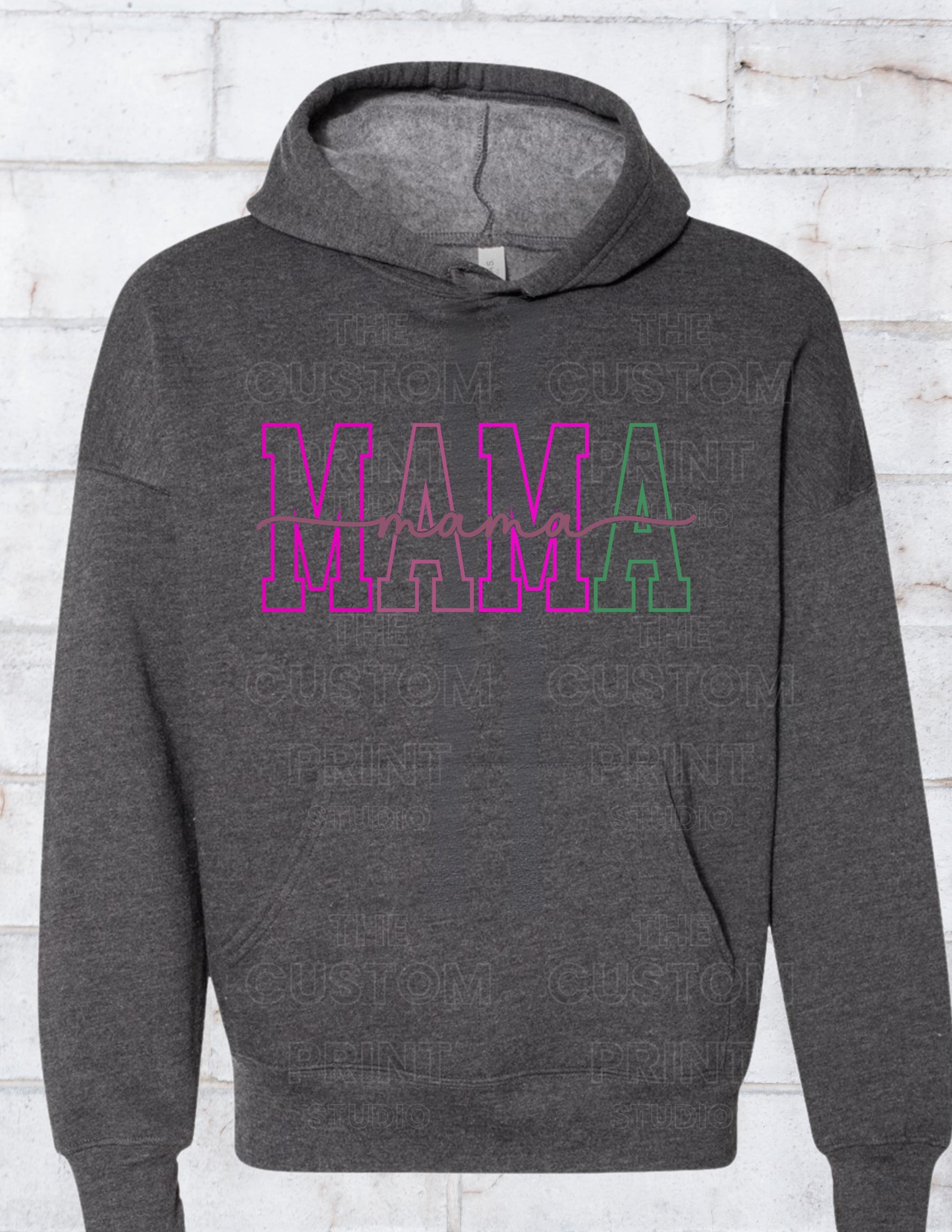 Custom Mama Hoodie: Personalized Kid Name Sleeve, New Mom Gift, Valentines Day Gift