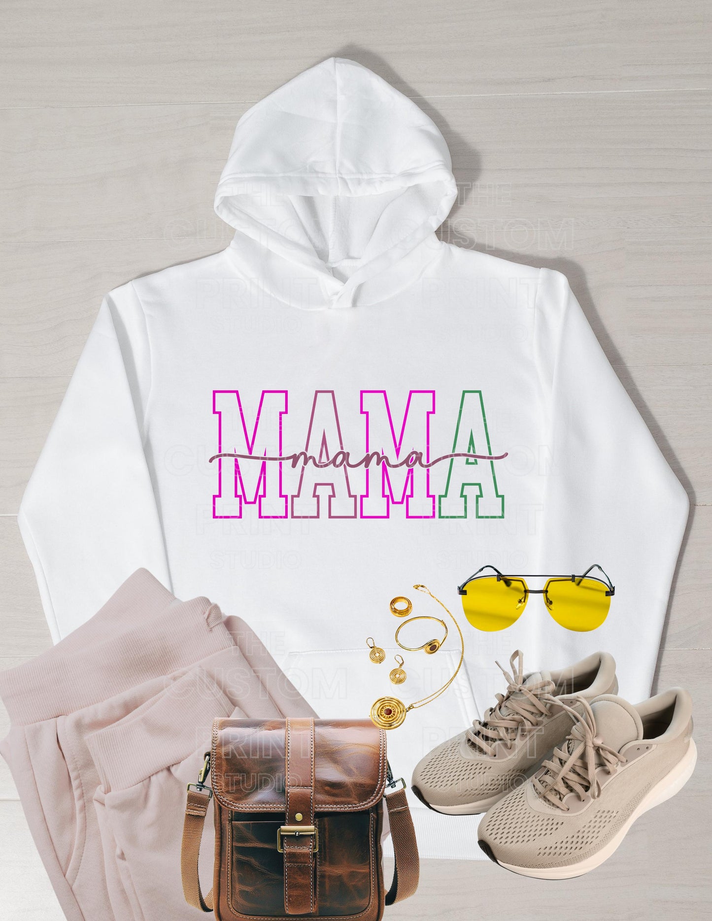 Custom Mama Hoodie: Personalized Kid Name Sleeve, New Mom Gift, Valentines Day Gift
