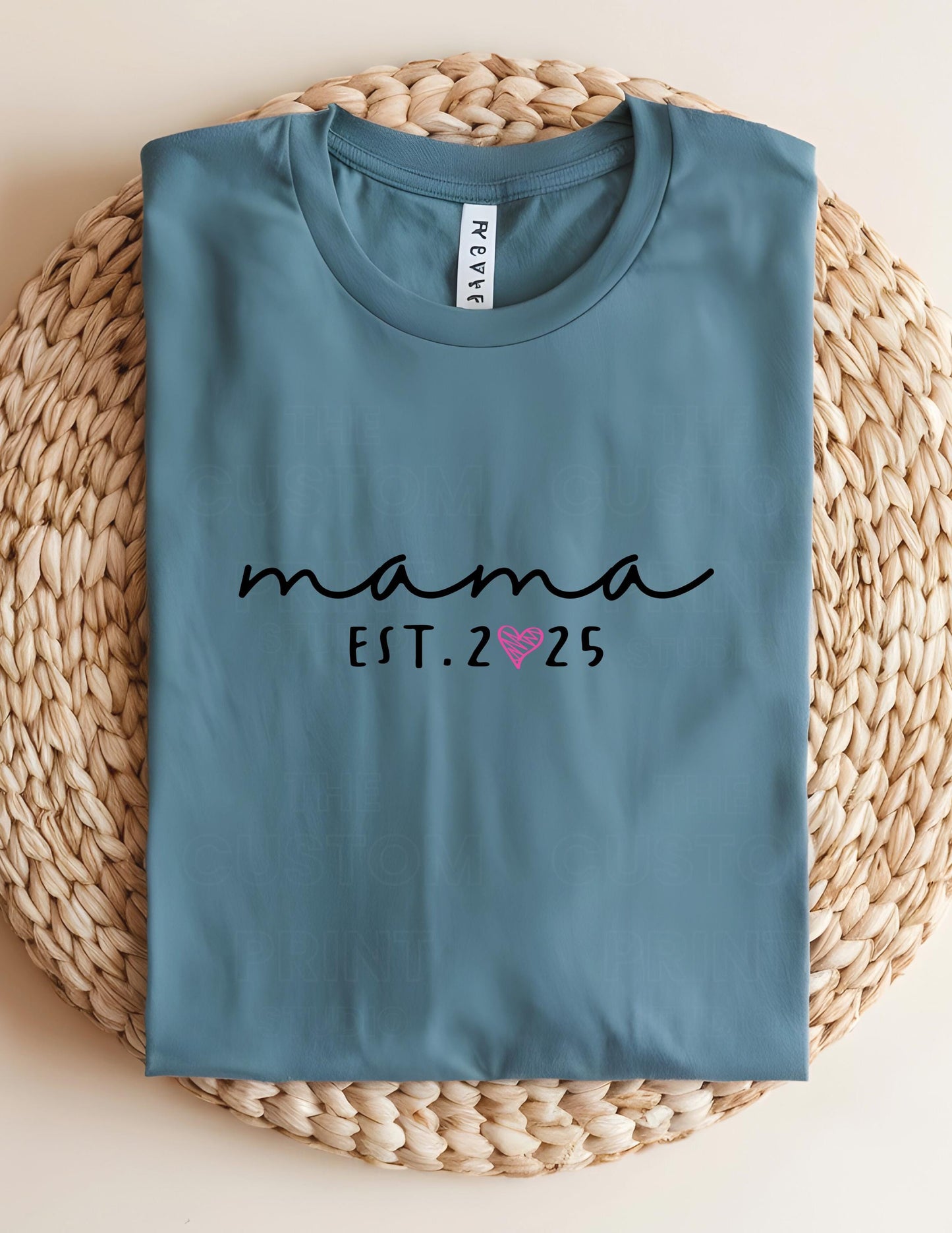 Custom Mama T-Shirt: Personalized Kid Name Sleeve, New Mom Gift Mother's Day Gift