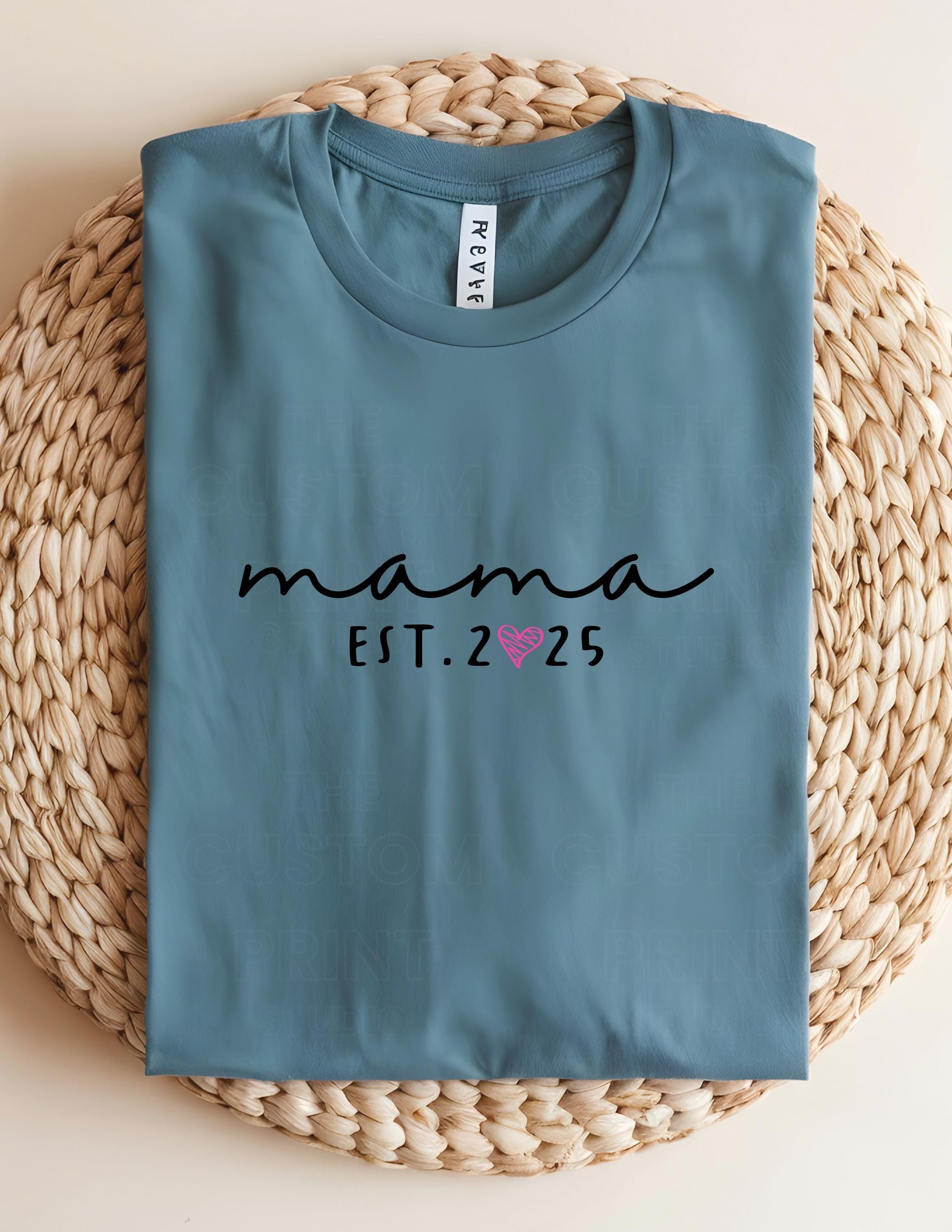Custom Mama T-Shirt: Personalized Kid Name Sleeve, New Mom Gift Mother's Day Gift