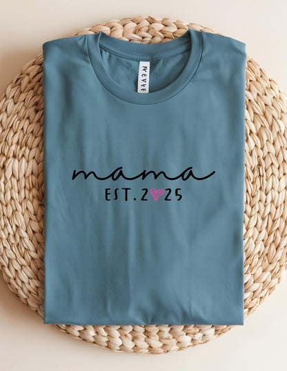 Custom Mama T-Shirt: Personalized Kid Name Sleeve, New Mom Gift Mother's Day Gift