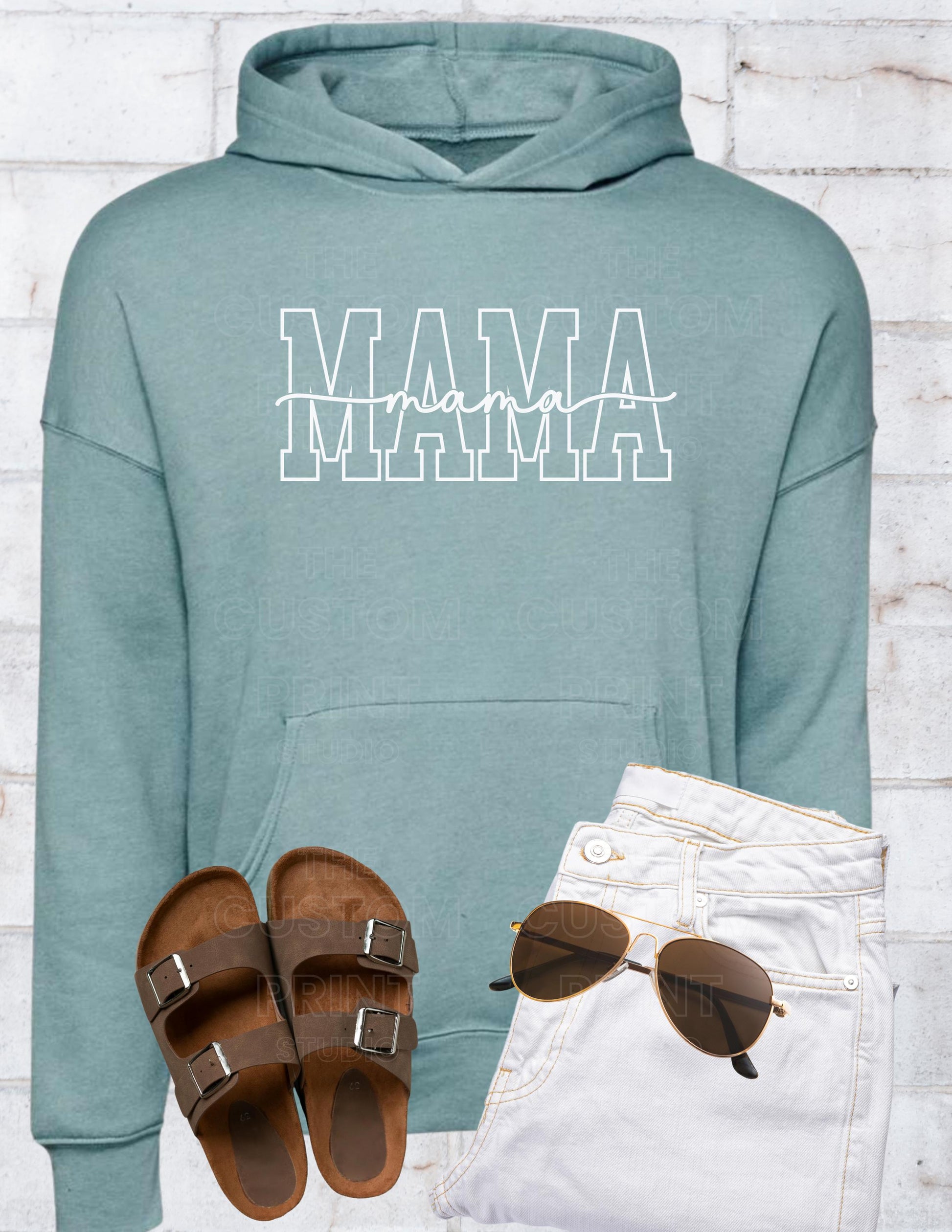 Personalized Mama Hoodie: Custom Kid Name Sleeve, New Mom Gift Birthday Gift