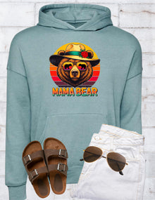 Retro Mama Bear Hoodie, Personalized Kids Names, Mother's Day Gift
