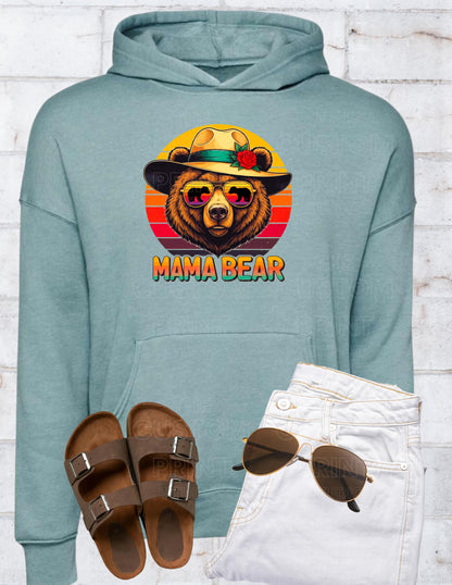 Retro Mama Bear Hoodie, Personalized Kids Names, Mother's Day Gift