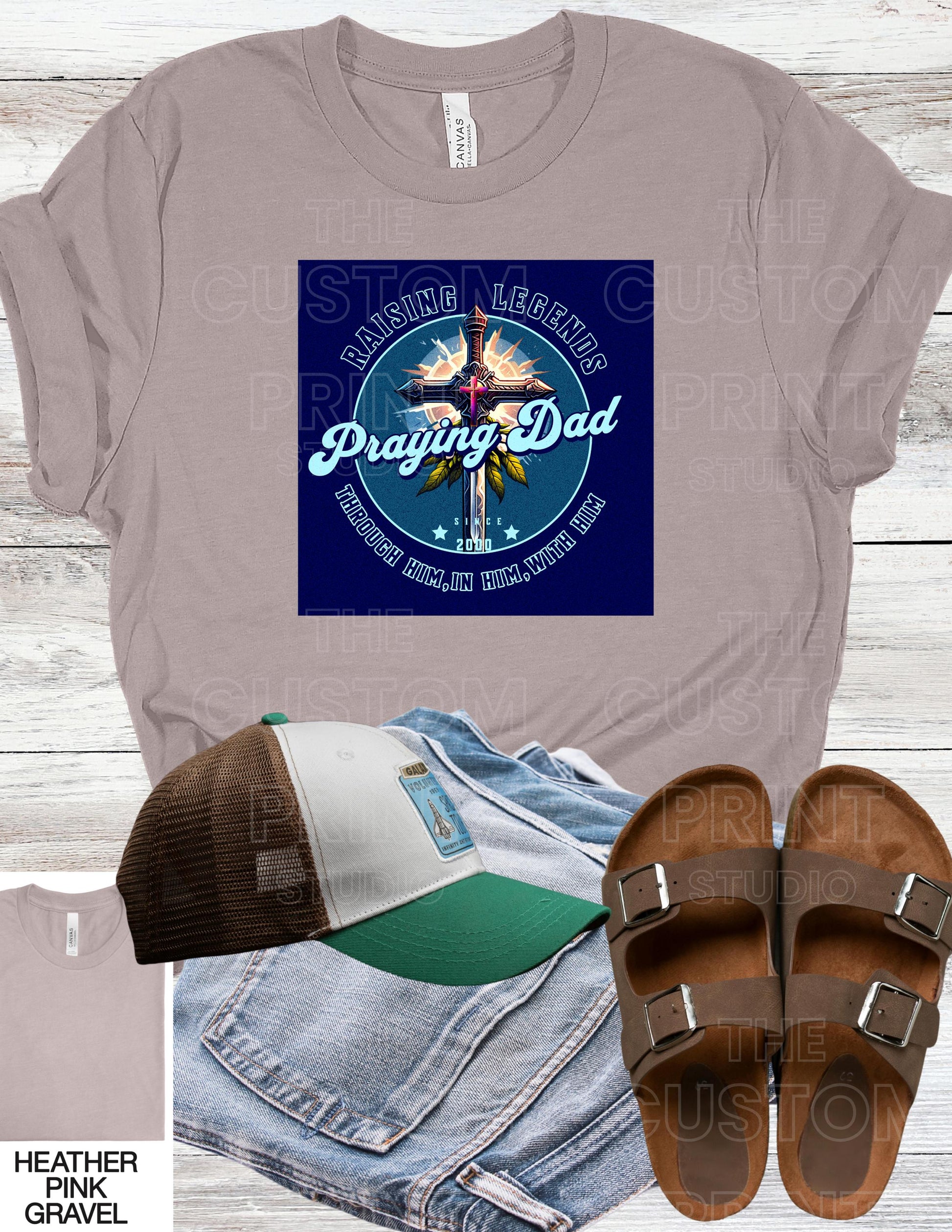 Praying Dad T-Shirt, Christian Father's Day Gift, Gift for Him