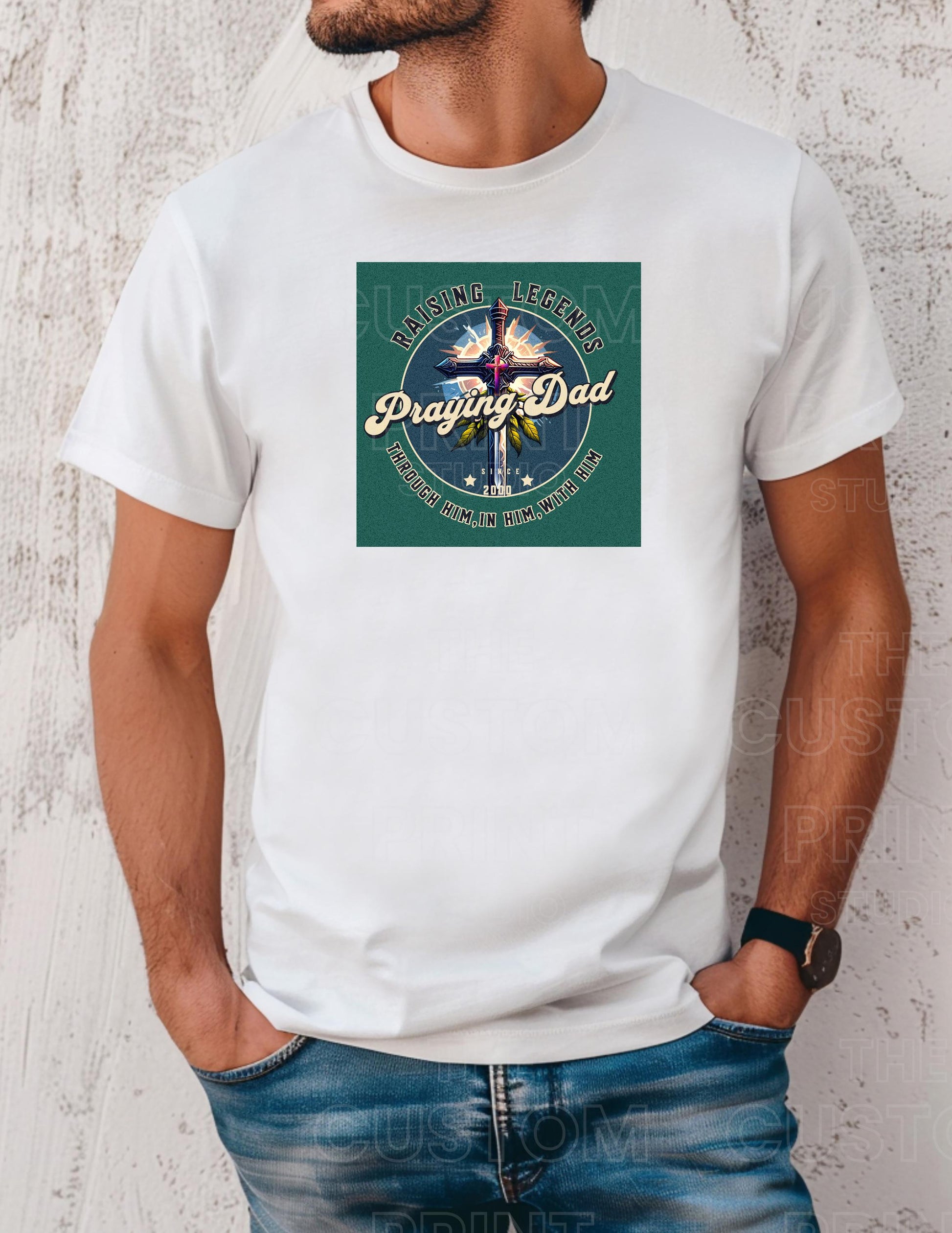 Praying Dad T-Shirt, Christian Father's Day Gift, Gift for Him