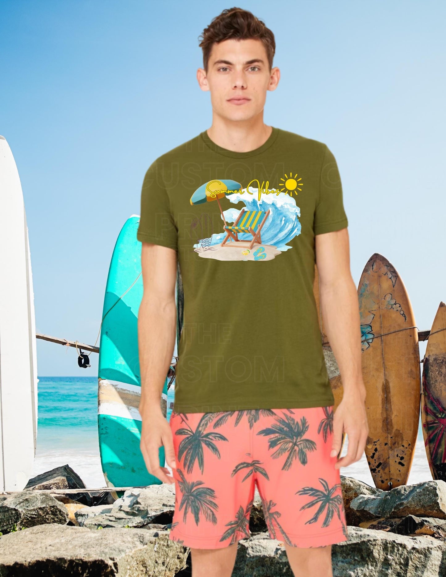 Summer Vibes T-Shirt: Personalized Family Vacation Keepsake Group T-Shirt