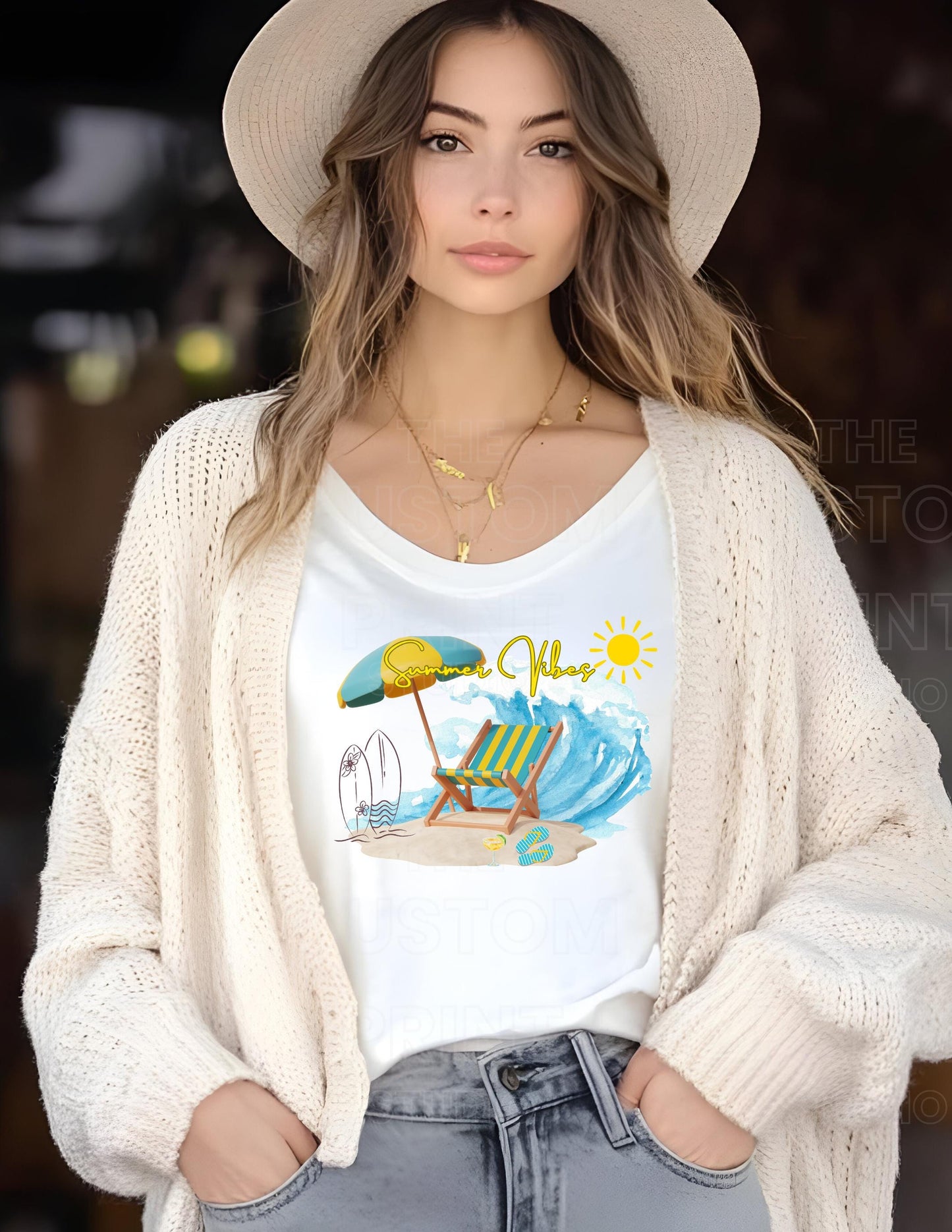 Summer Vibes T-Shirt: Personalized Family Vacation Keepsake Group T-Shirt