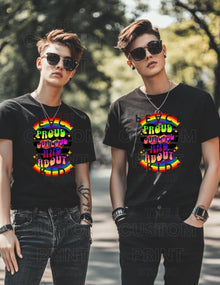 Retro Rainbow Pride T-Shirt: Personalized LGBTQ Group Vacation Tee Everyday Day Gift Gay Pride