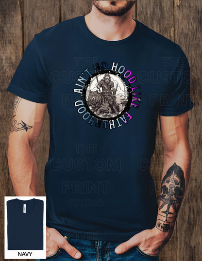 Ain't No Hood Like Fatherhood T-Shirt: Biker Dad Gift Valentines Day Gift