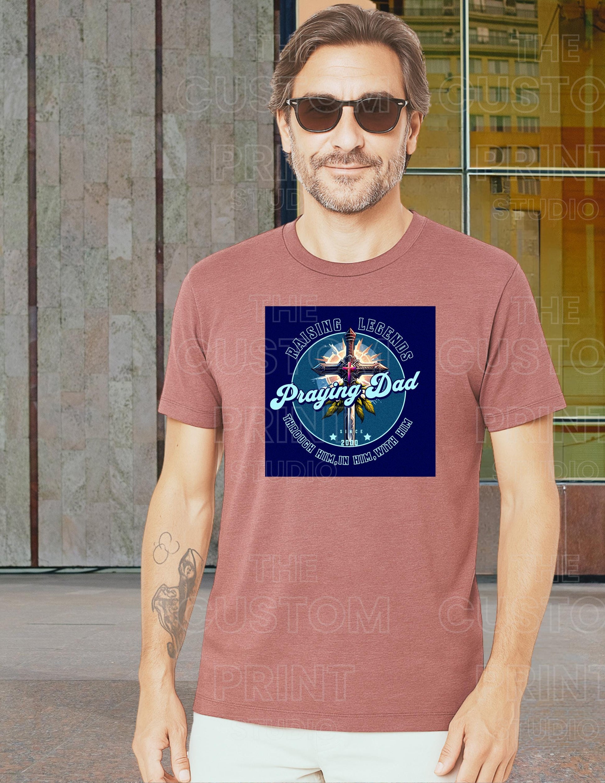 Praying Dad T-Shirt, Christian Father's Day Gift, Gift for Him