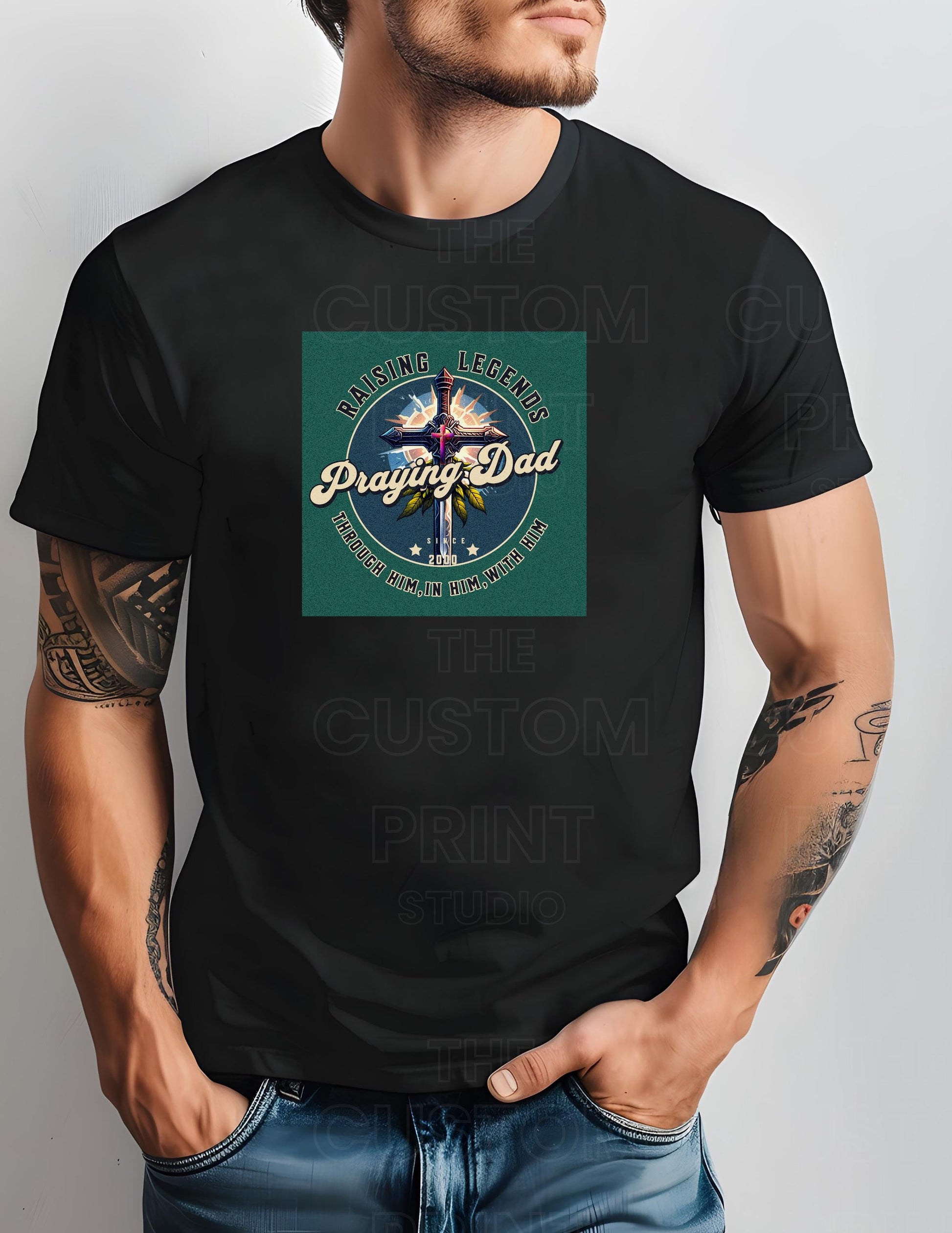 Praying Dad T-Shirt, Christian Father's Day Gift, Gift for Him