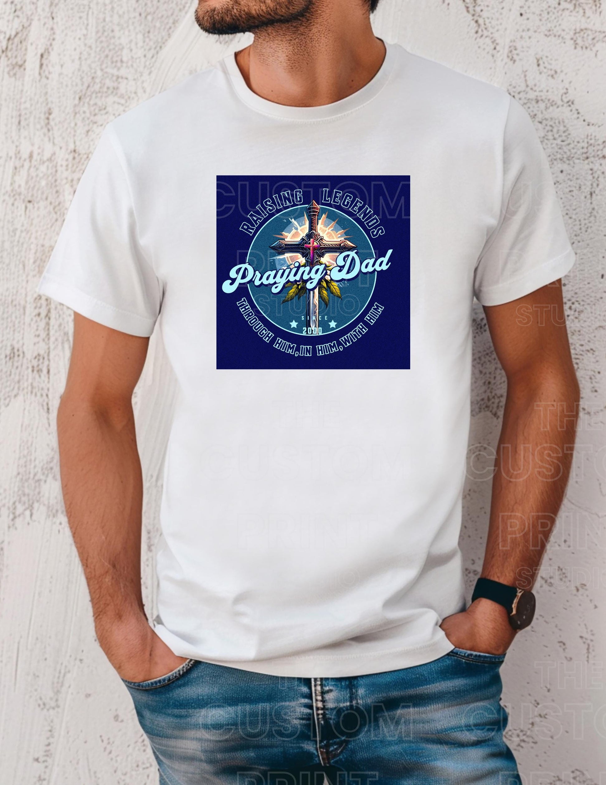 Praying Dad T-Shirt, Christian Father's Day Gift, Gift for Him