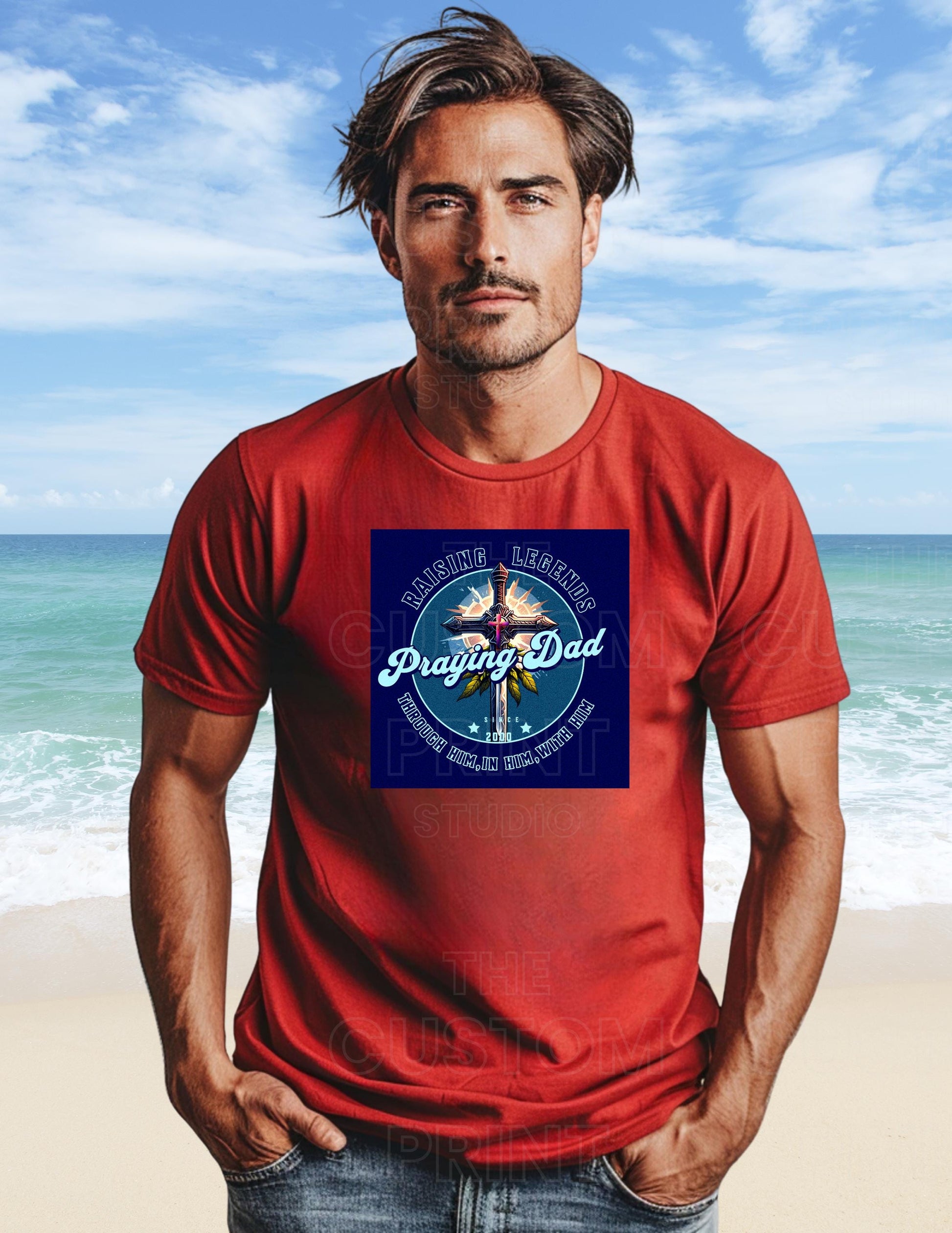 Praying Dad T-Shirt, Christian Father's Day Gift, Gift for Him