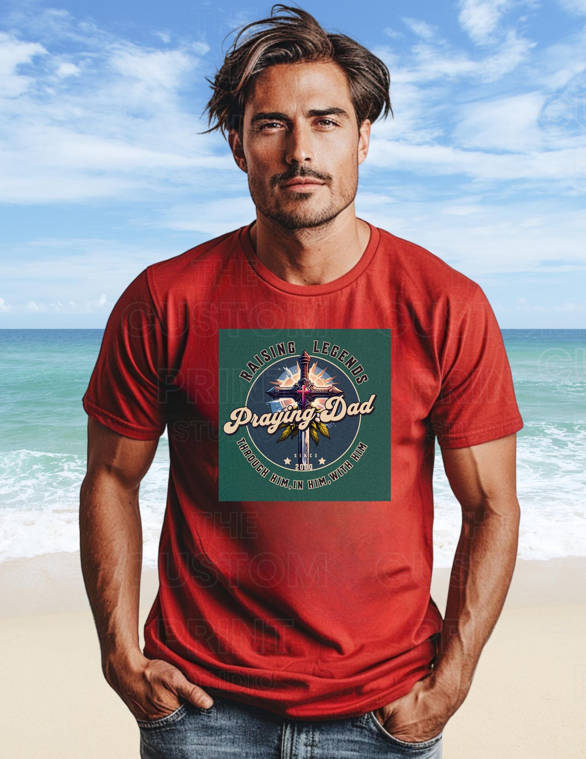 Praying Dad T-Shirt, Christian Father's Day Gift, Gift for Him