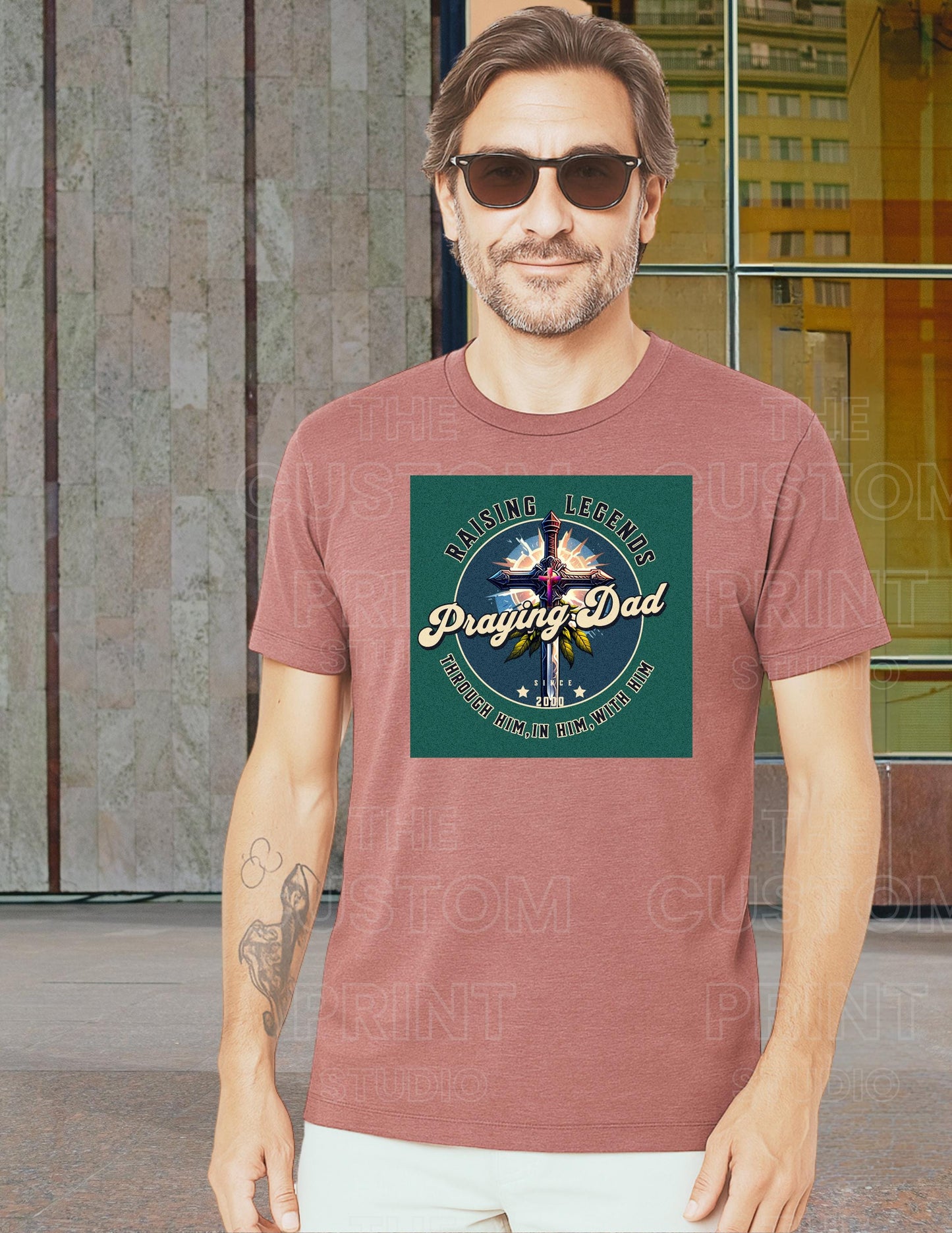 Praying Dad T-Shirt, Christian Father's Day Gift, Gift for Him