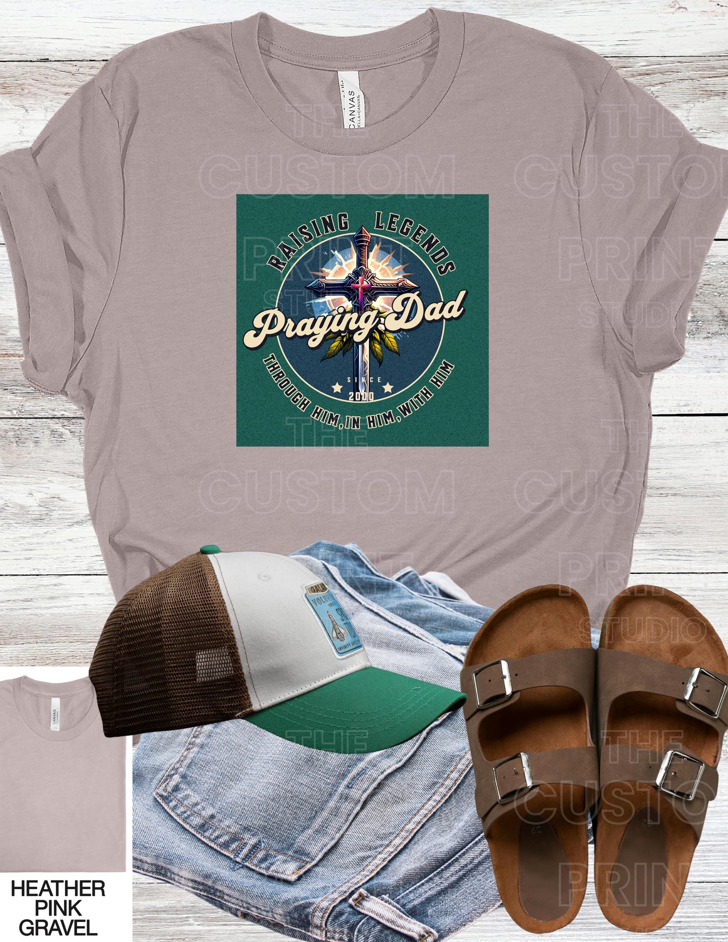 Praying Dad T-Shirt, Christian Father's Day Gift, Gift for Him