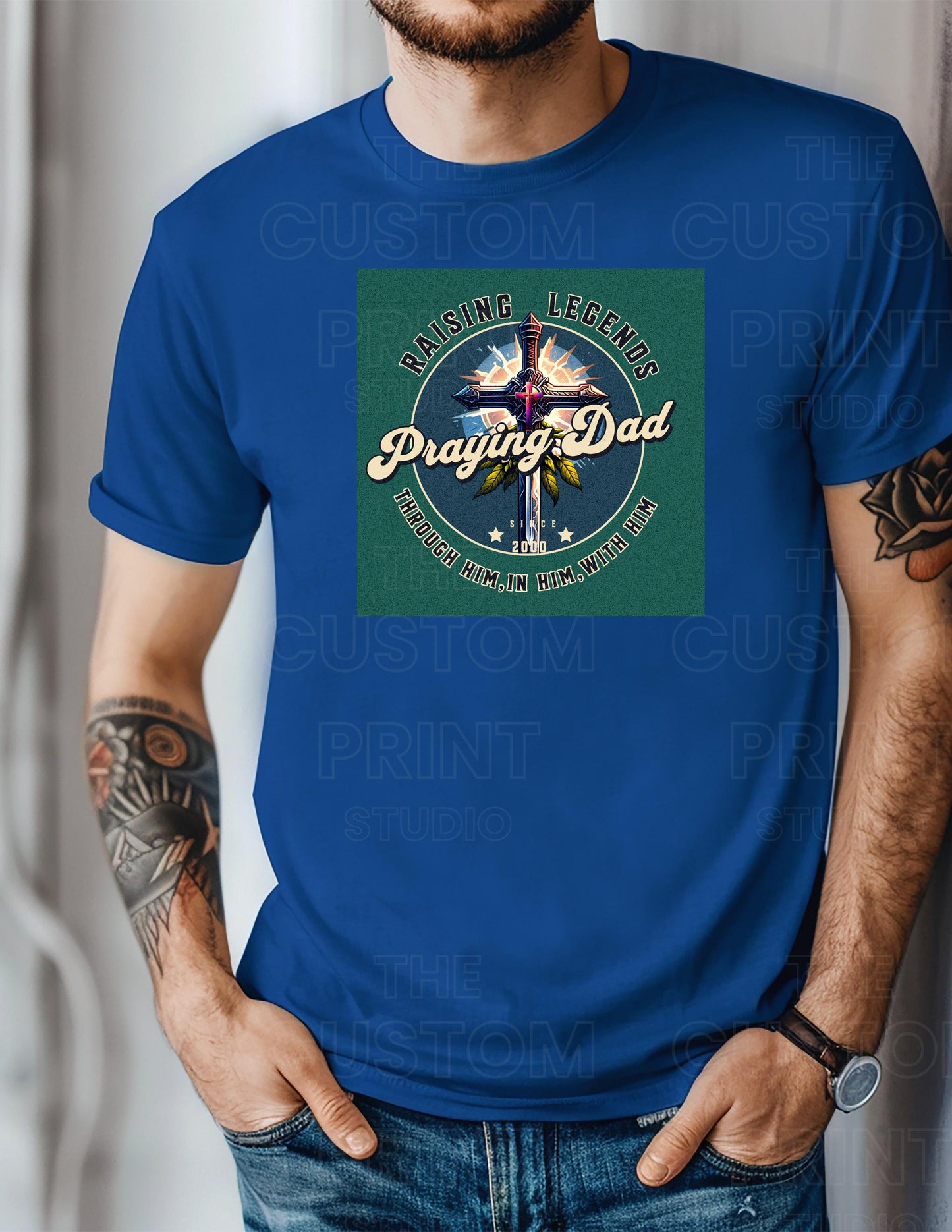Praying Dad T-Shirt, Christian Father's Day Gift, Gift for Him