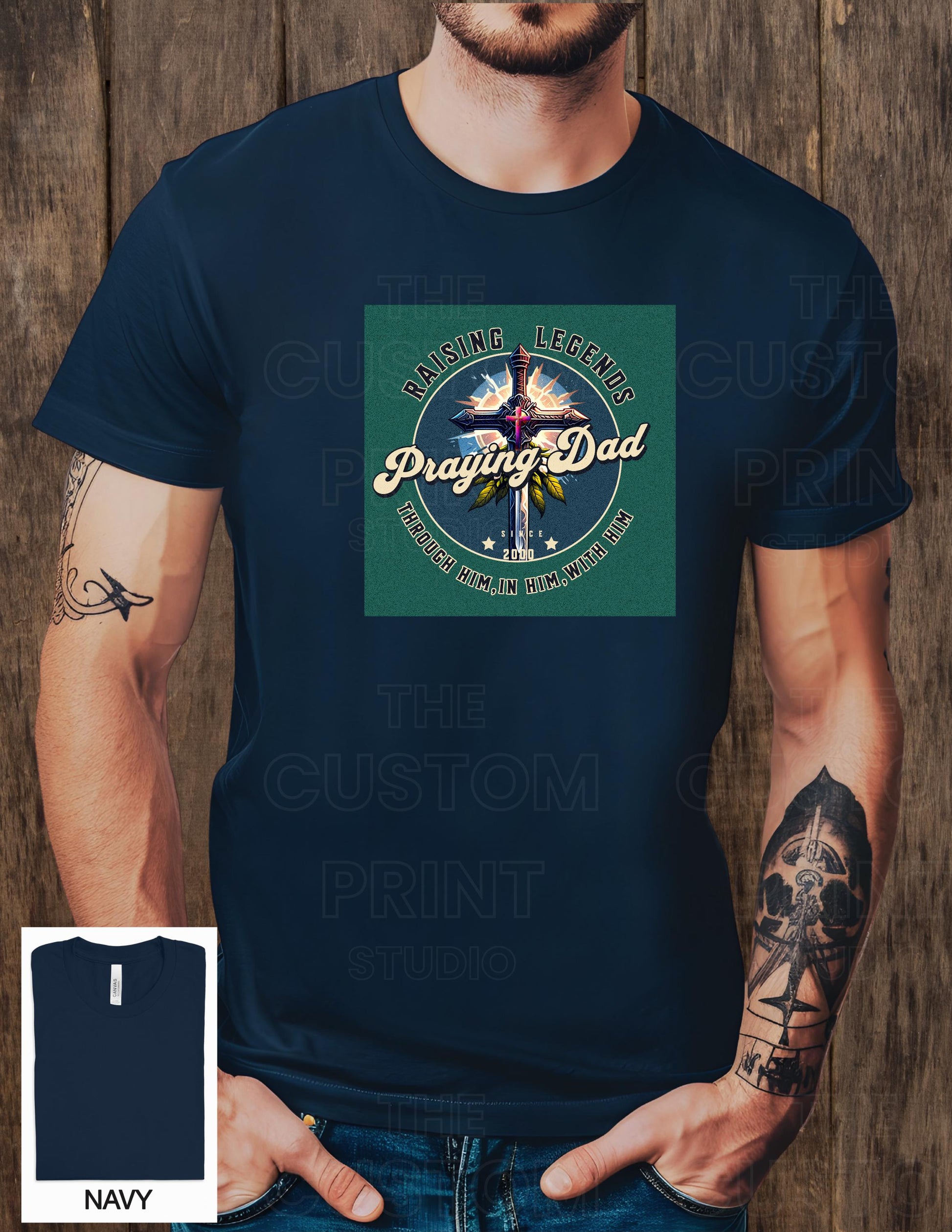 Praying Dad T-Shirt, Christian Father's Day Gift, Gift for Him