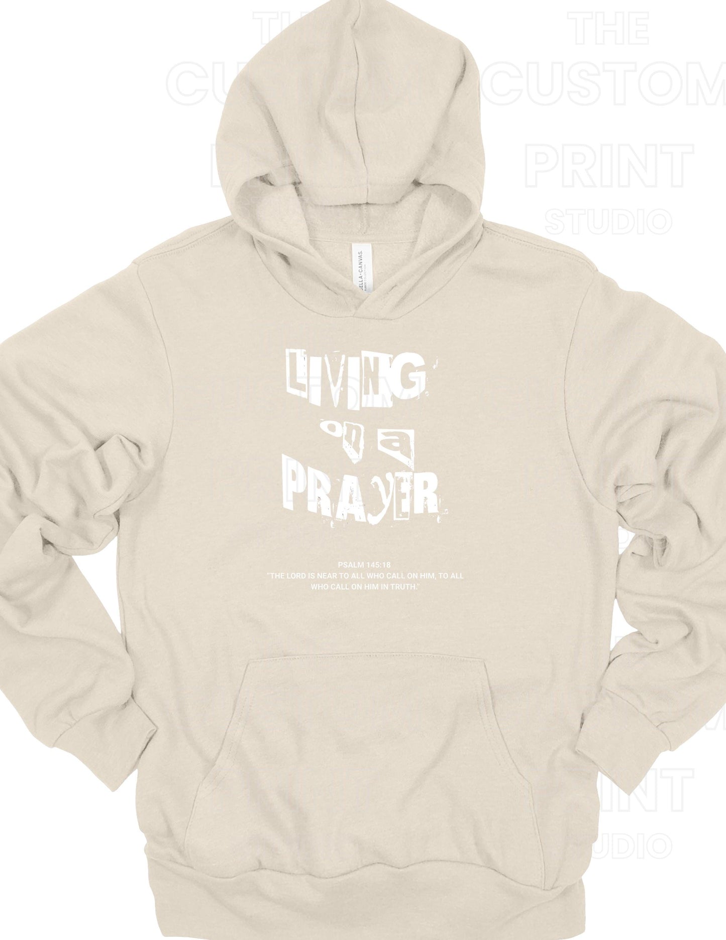 Living on a Prayer Sweatshirt: Christian Rock Faith HoodieGift for Her, Gift for Him