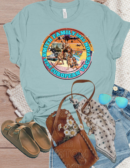 Personalized Family Vacation T-Shirt: European Cruise Keepsake
