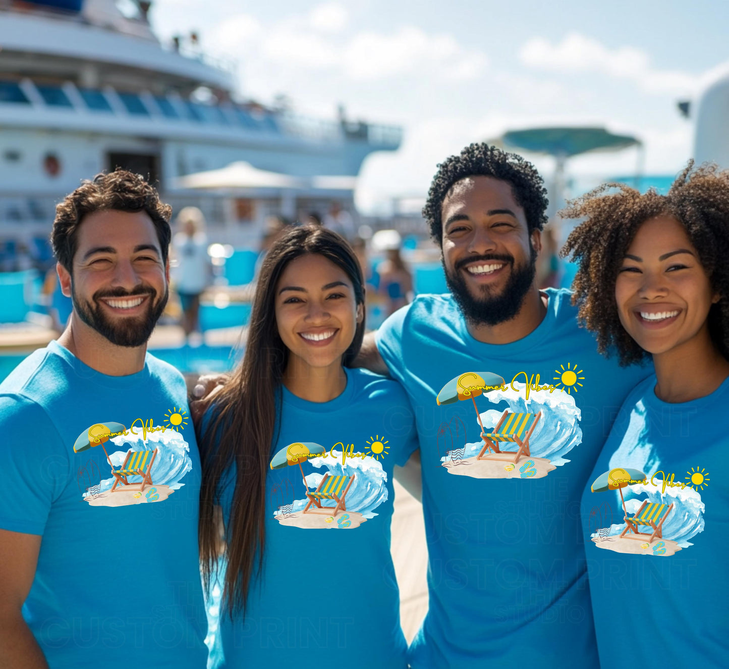 Summer Vibes T-Shirt: Personalized Family Vacation Keepsake Group T-Shirt