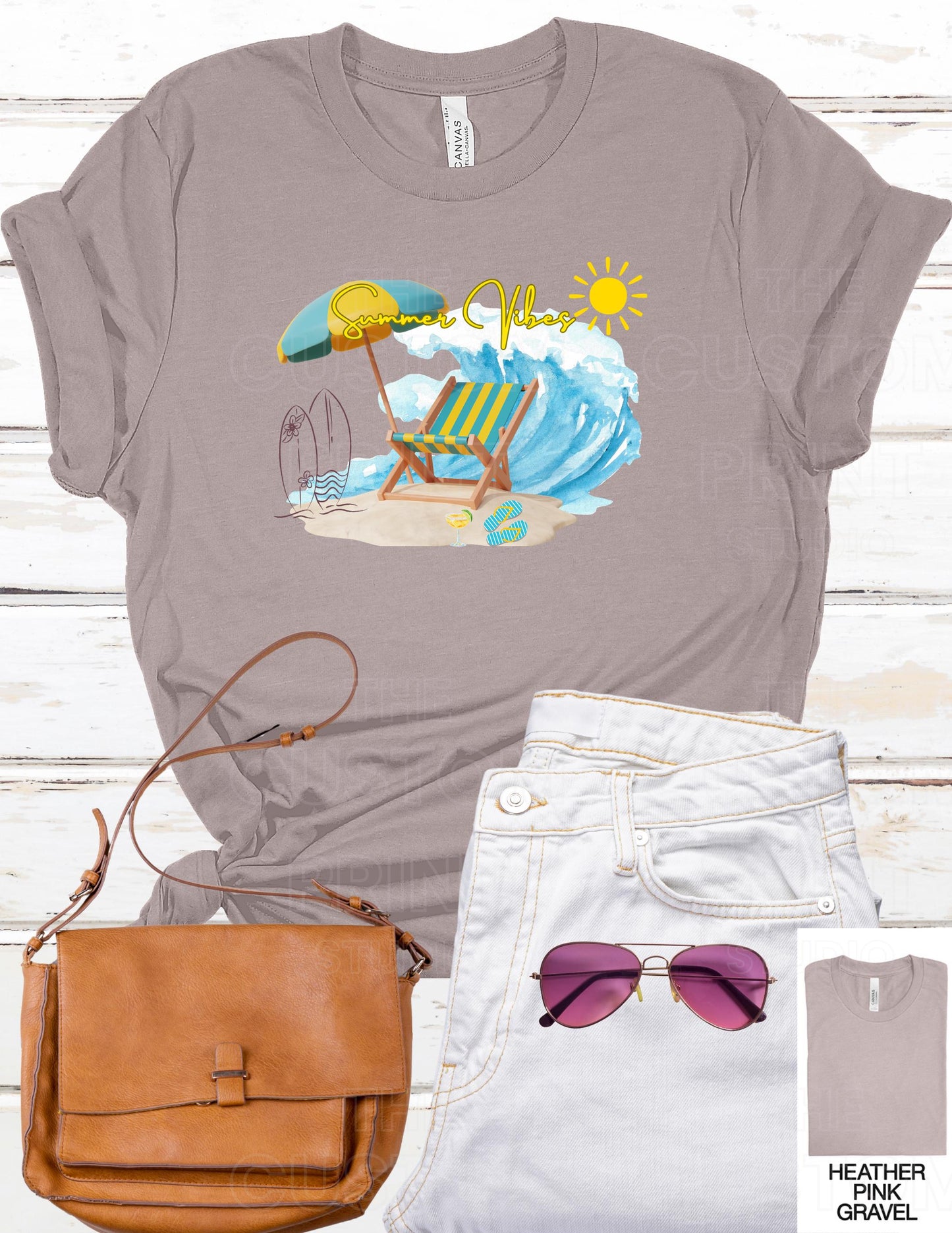 Summer Vibes T-Shirt: Personalized Family Vacation Keepsake Group T-Shirt