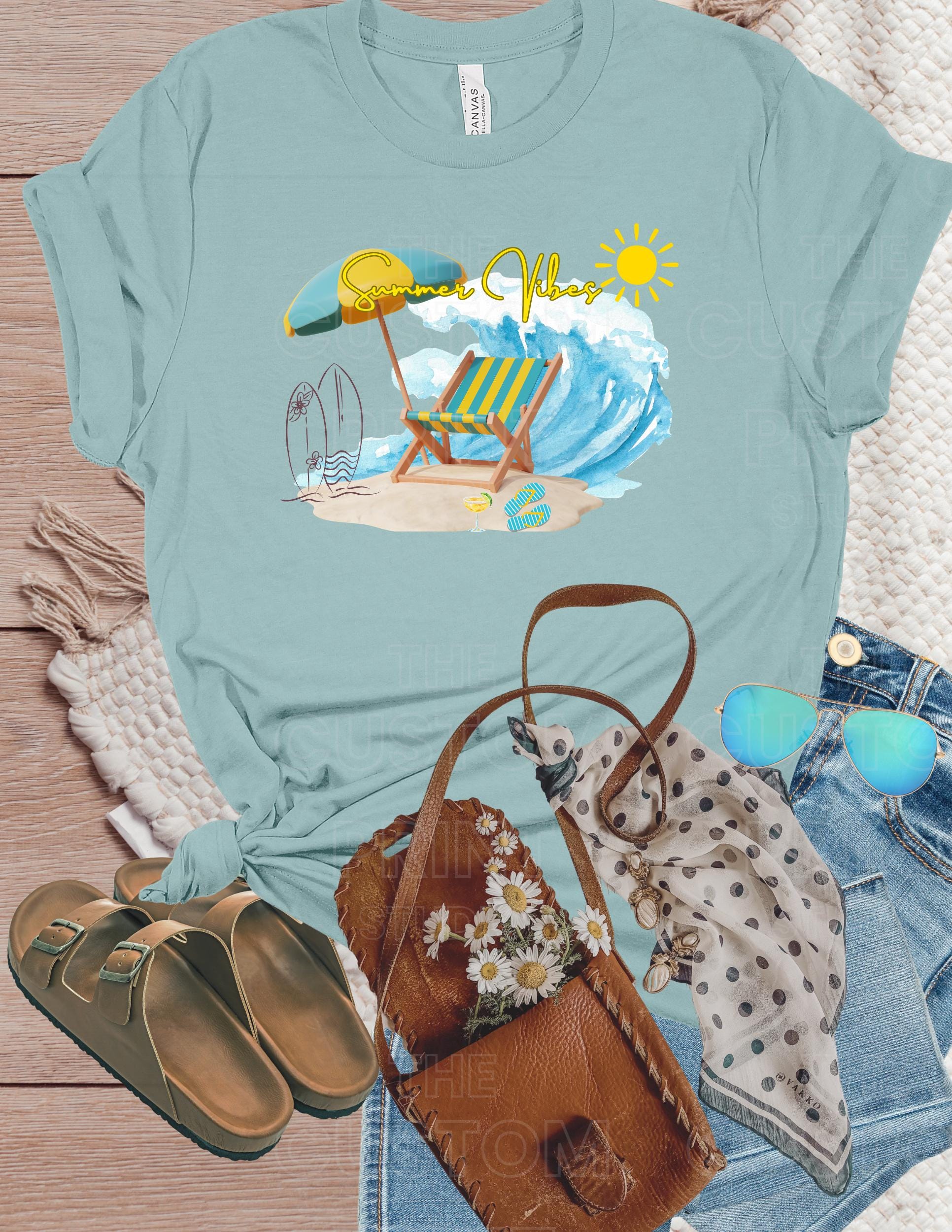 Summer Vibes T-Shirt: Personalized Family Vacation Keepsake Group T-Shirt