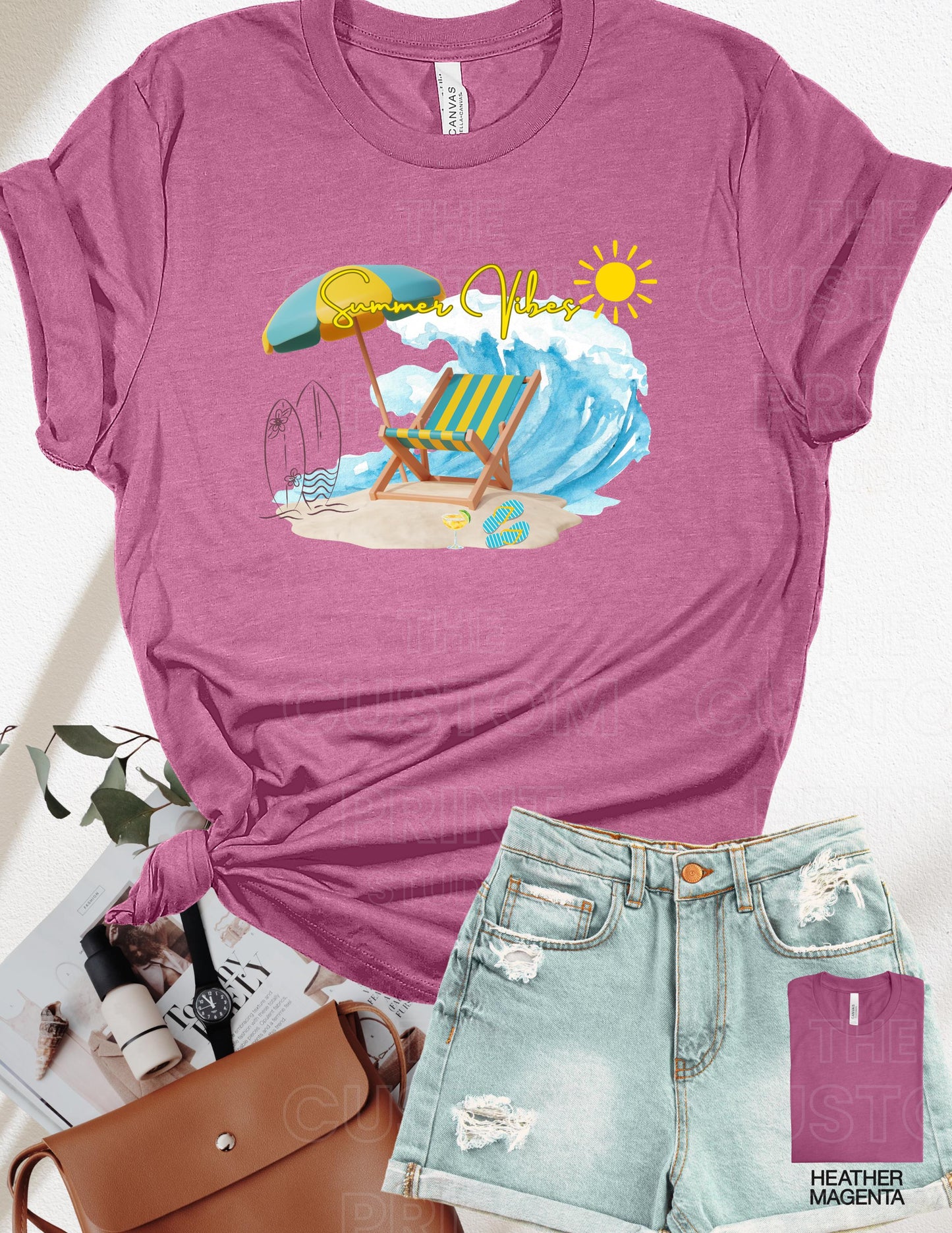 Summer Vibes T-Shirt: Personalized Family Vacation Keepsake Group T-Shirt