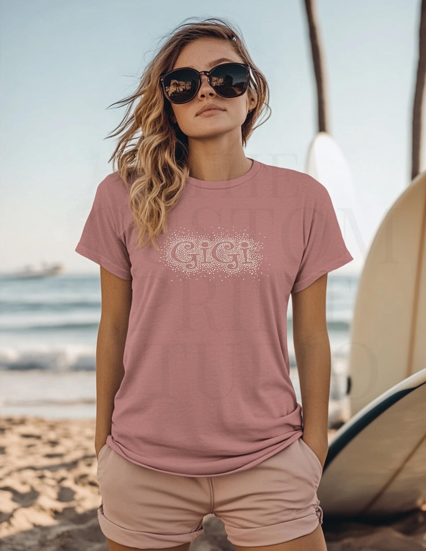 Rhinestone Gigi T-Shirt: Sparkly Grandma Gift, Bella Canvas Tee Mother's Day Gift